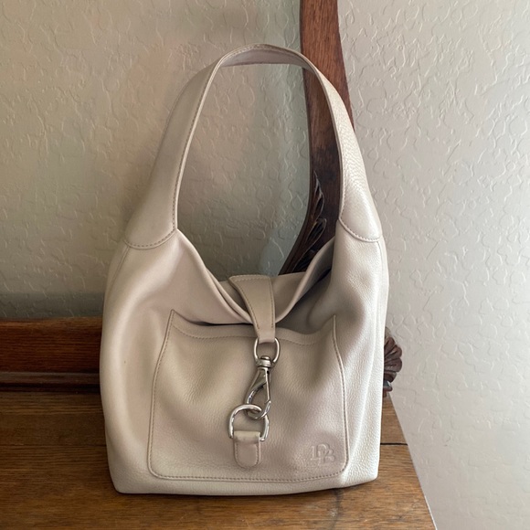Dooney & Bourke Handbags - Dooney & Bourke leather shoulder bag, off white neutral color